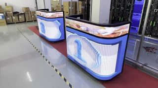 Weicher LED-Bildschirm, kreative 3D-Effekt-Anzeige, DJ-Kabine, Schreibtisch-Videowand