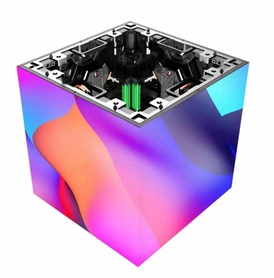 P3.91 Bühnenvermietung LED-Display 500x500mm 3840Hz Kurve Würfel Videowand